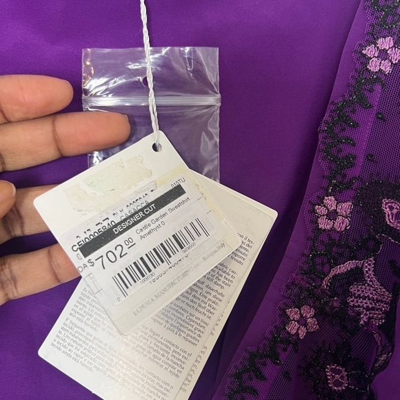 La Perla Castle Garden Wrap-Effect Embellished Stretch Silk Top - Picture 8 of 9